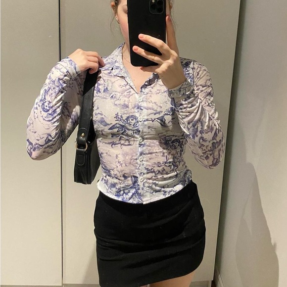 Motel brand sheer longsleeve / button up - Picture 4 of 6